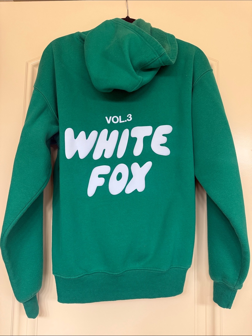 White fox VOL.3 Green Hoodie with Back Script
